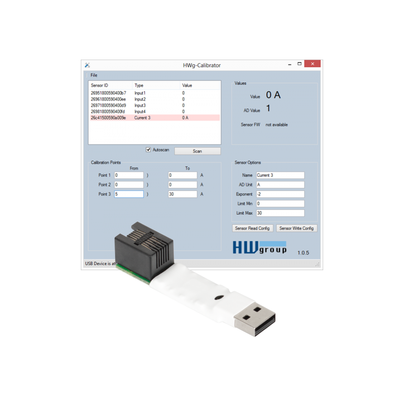 HW group 1W-UNI USB calibrator