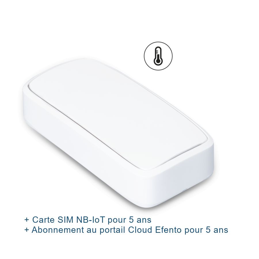 Pack Efento Température (-35 à 70°c) NB-IoT - sonde interne avec carte SIM et abonnement Cloud pour 5 ans