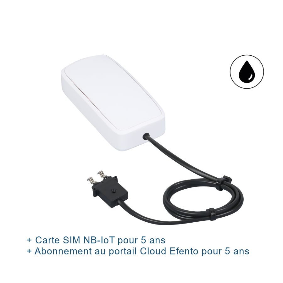 Pack Efento Détecteur d'eau NB-IoT avec carte SIM et abonnement Cloud pour 5 ans Pack Efento Détecteur d'eau NB-IoT avec carte SIM et abonnement Cloud pour 5 ans