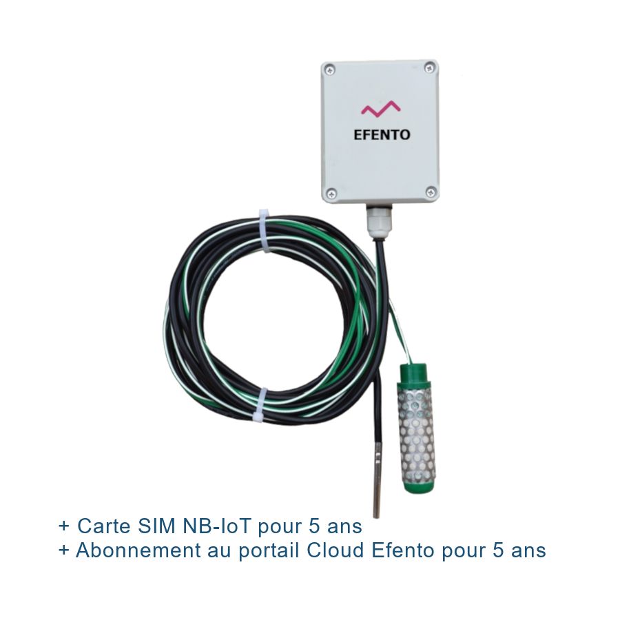 Pack Efento Température et humidité du sol NB-IoT avec carte SIM et abonnement Cloud pour 5 ans